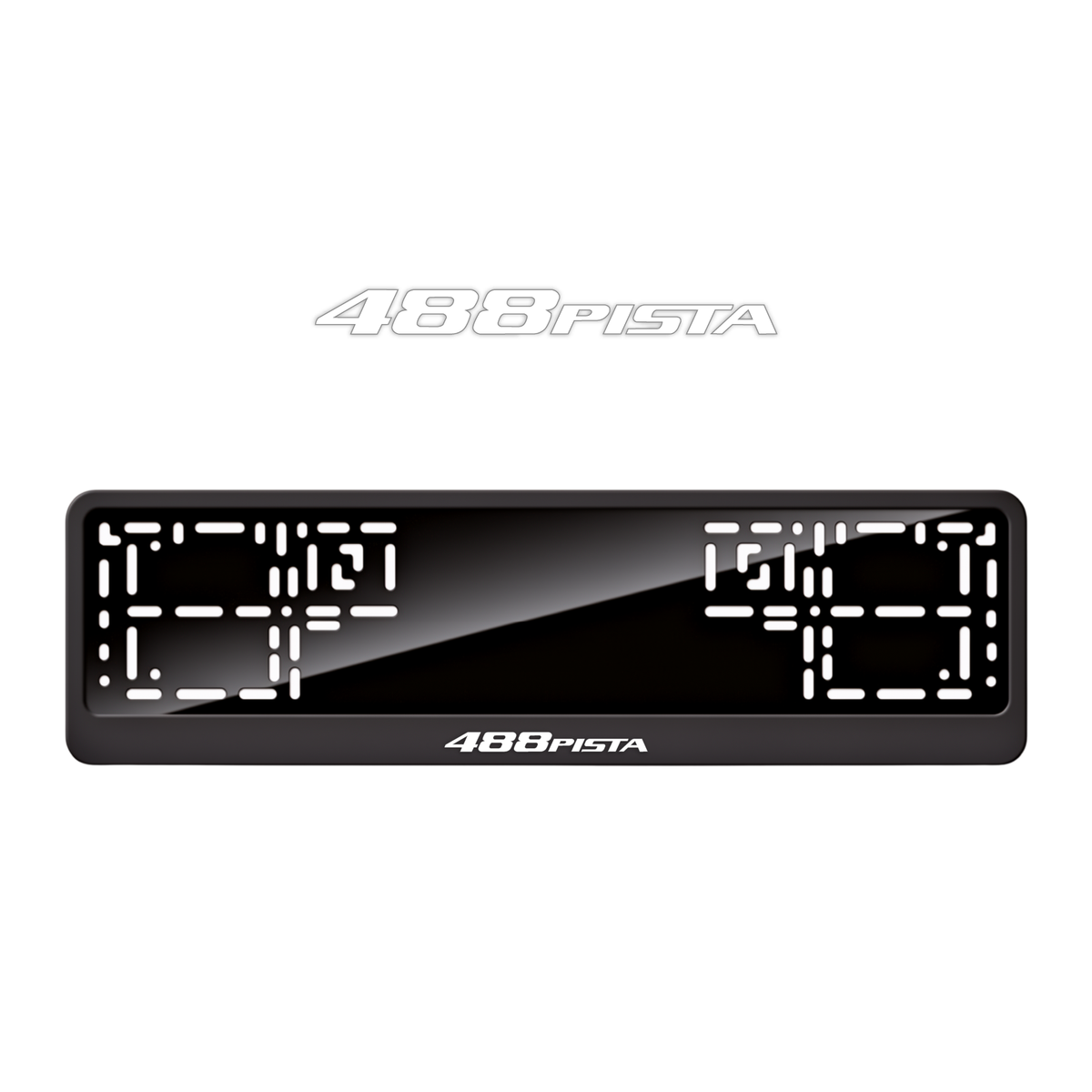 Cadres de plaque d'immatriculation 488 Pista - Blanc - CLASSIC