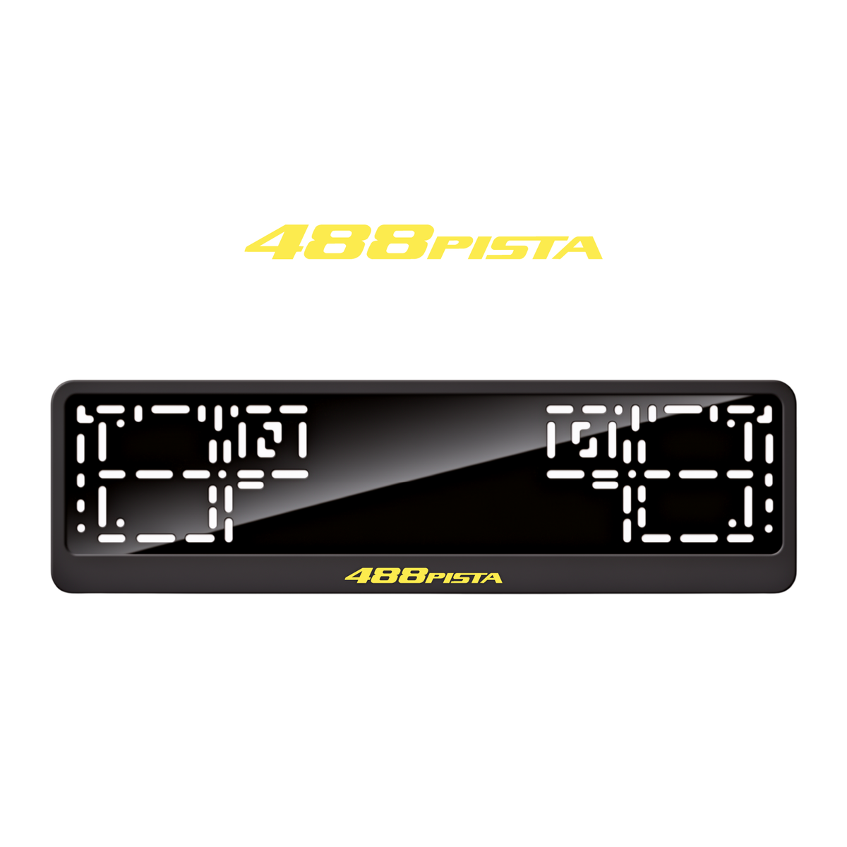 Cadres de plaque d'immatriculation 488 Pista - Jaune - CLASSIC