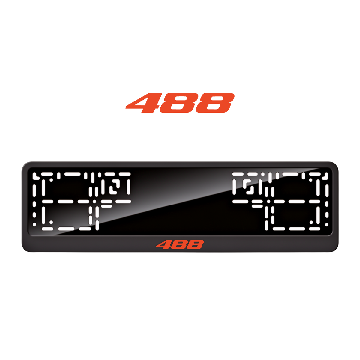 Cadres de plaque d'immatriculation 488 - Rouge - CLASSIC
