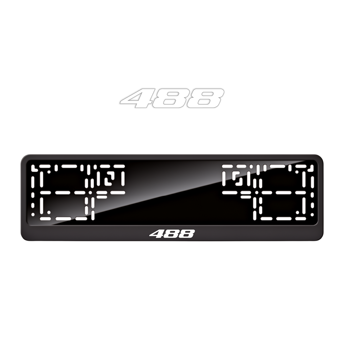 Cadres de plaque d'immatriculation 488 - Blanc - CLASSIC