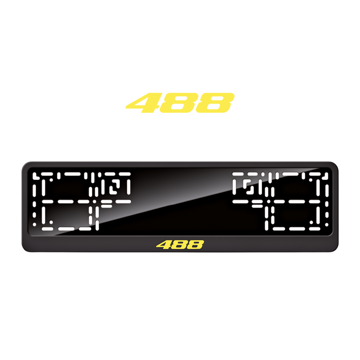 Cadres de plaque d'immatriculation 488 - Jaune - CLASSIC