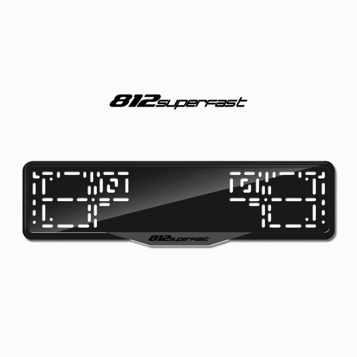 Cadres de plaque d'immatriculation 812 Superfast - Noir - SATIN
