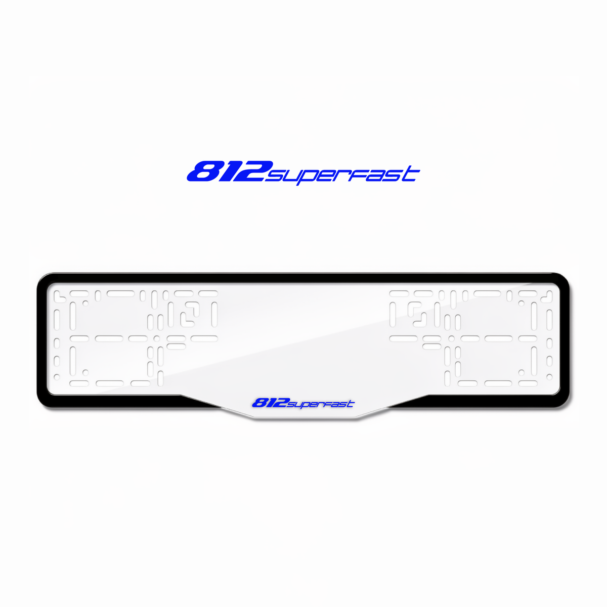 Cadres de plaque d'immatriculation 812 Superfast - Bleu - GLASS