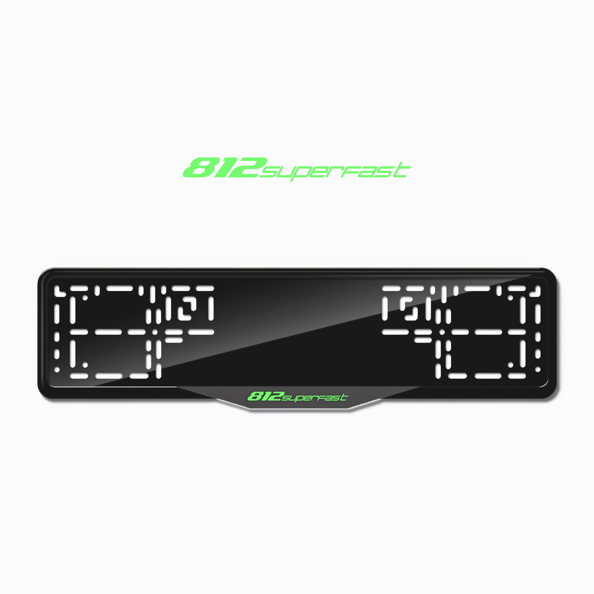 Cadres de plaque d'immatriculation 812 Superfast - Vert néon - SATIN