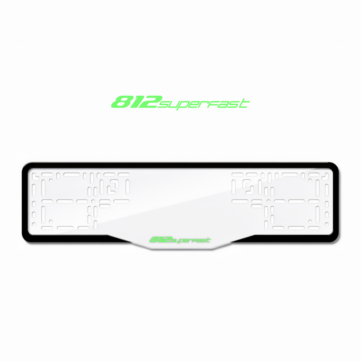 Cadres de plaque d'immatriculation 812 Superfast - Vert néon - GLASS