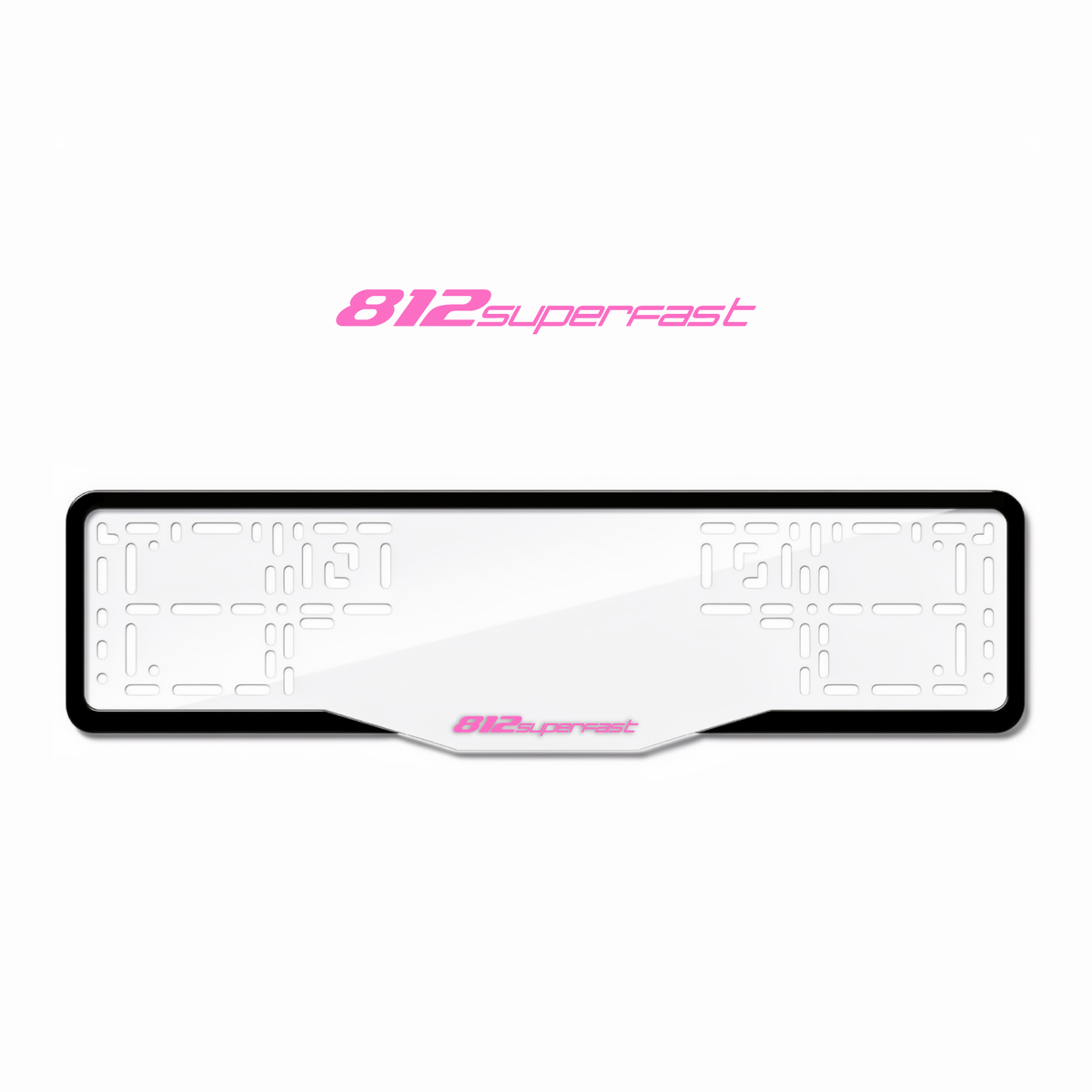 Cadres de plaque d'immatriculation 812 Superfast - Rose - GLASS