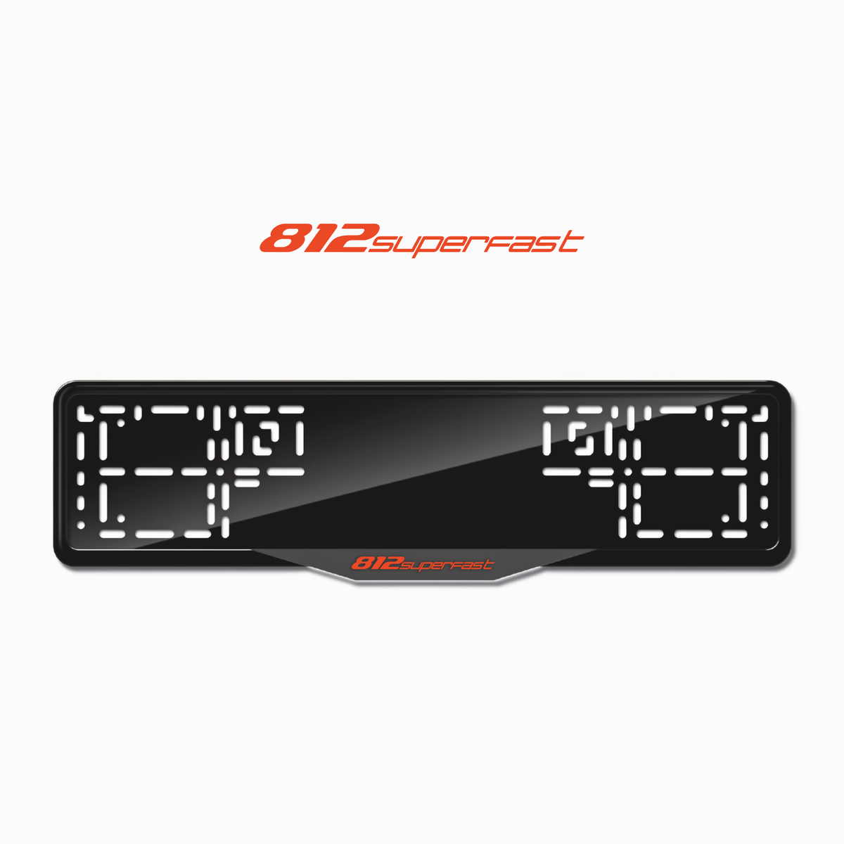 Cadres de plaque d'immatriculation 812 Superfast - Rouge - SATIN