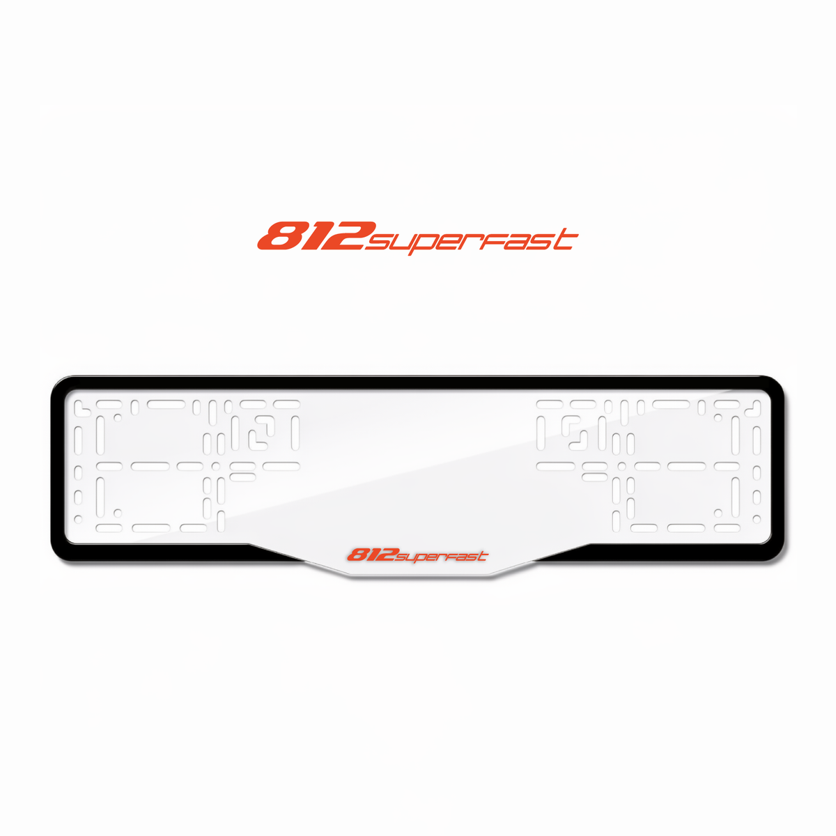Cadres de plaque d'immatriculation 812 Superfast - Rouge - GLASS