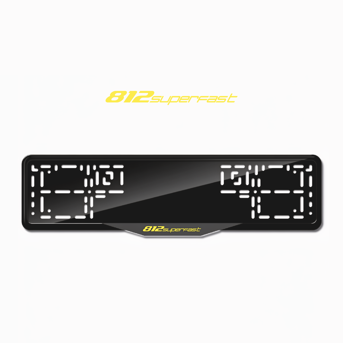 Cadres de plaque d'immatriculation 812 Superfast - Jaune - SATIN