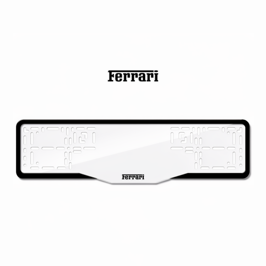 Cadres de plaque d'immatriculation Ferrari - Noir - GLASS