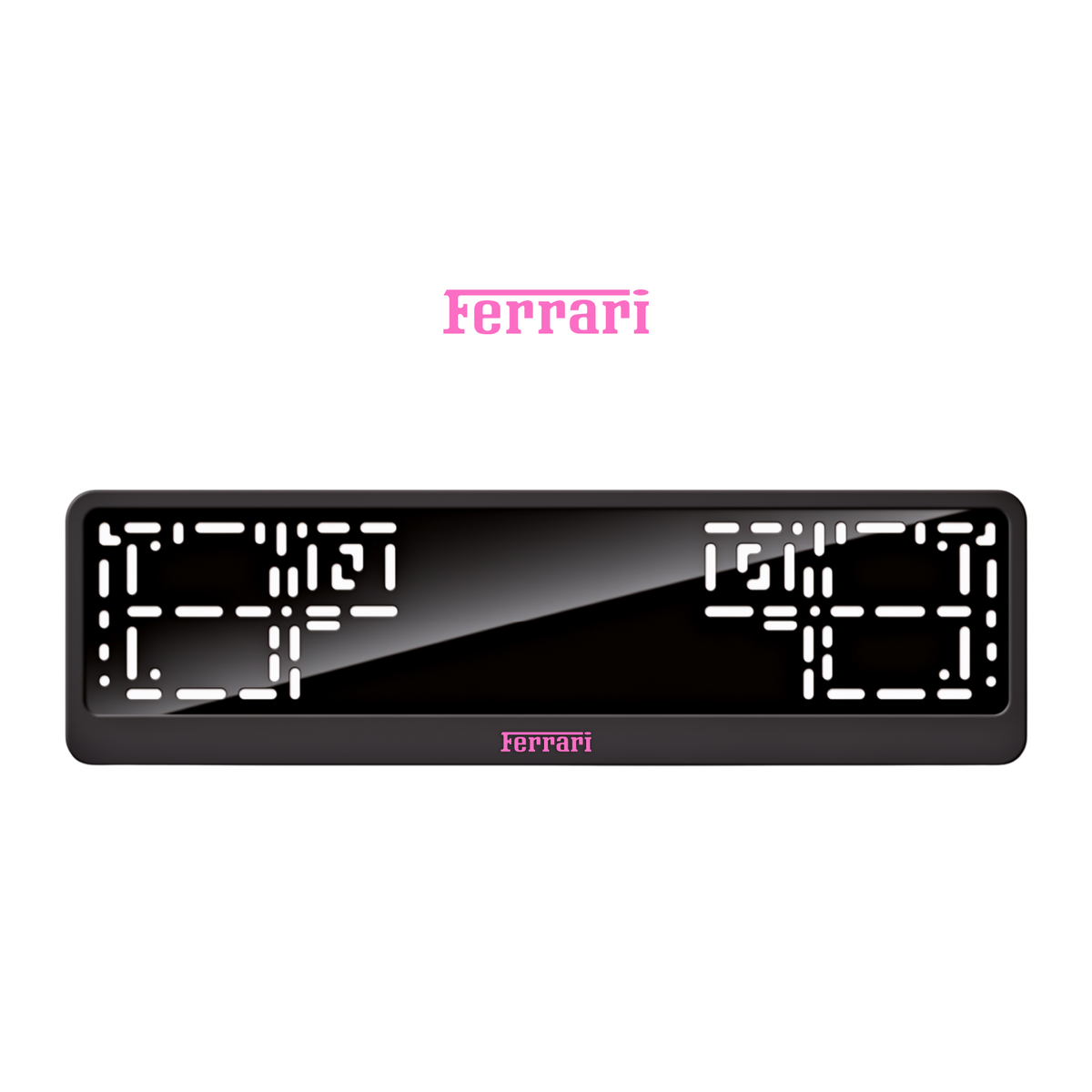 Cadres de plaque d'immatriculation Ferrari - Rose - CLASSIC