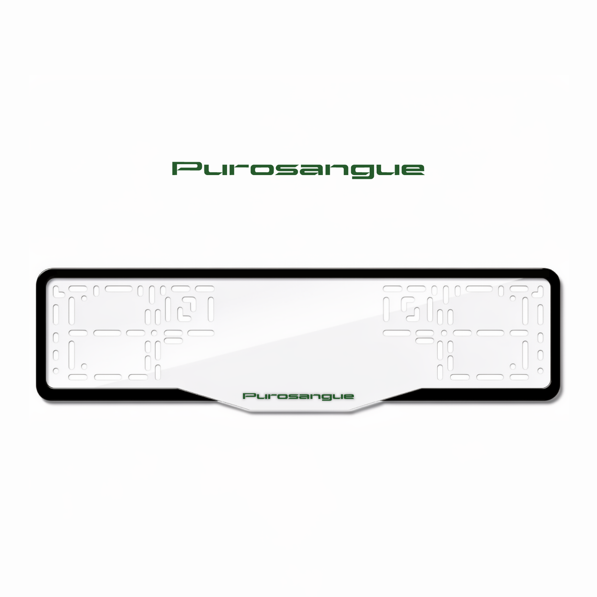 Cadres de plaque d'immatriculation Purosangue - Vert - GLASS