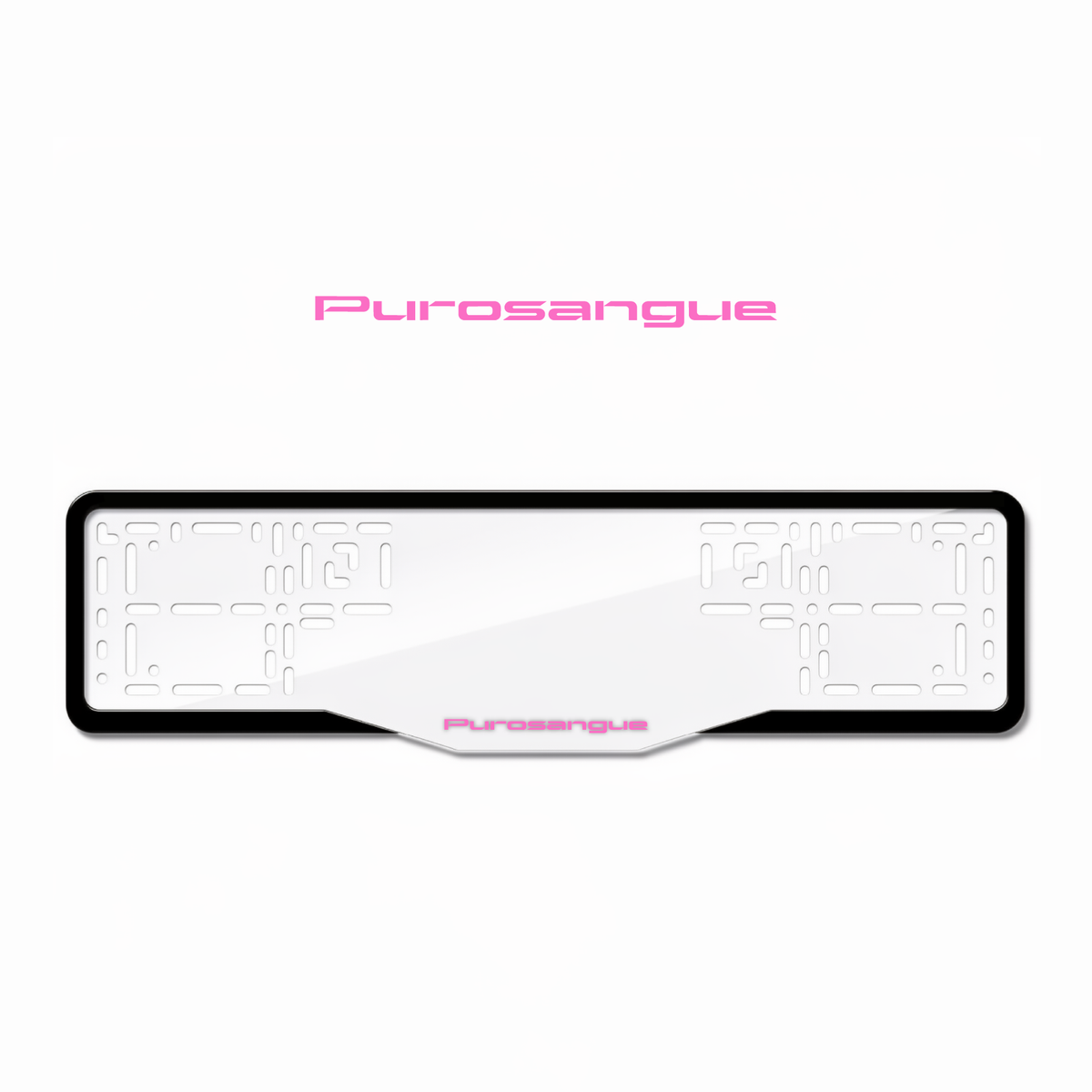 Cadres de plaque d'immatriculation Purosangue - Rose - GLASS