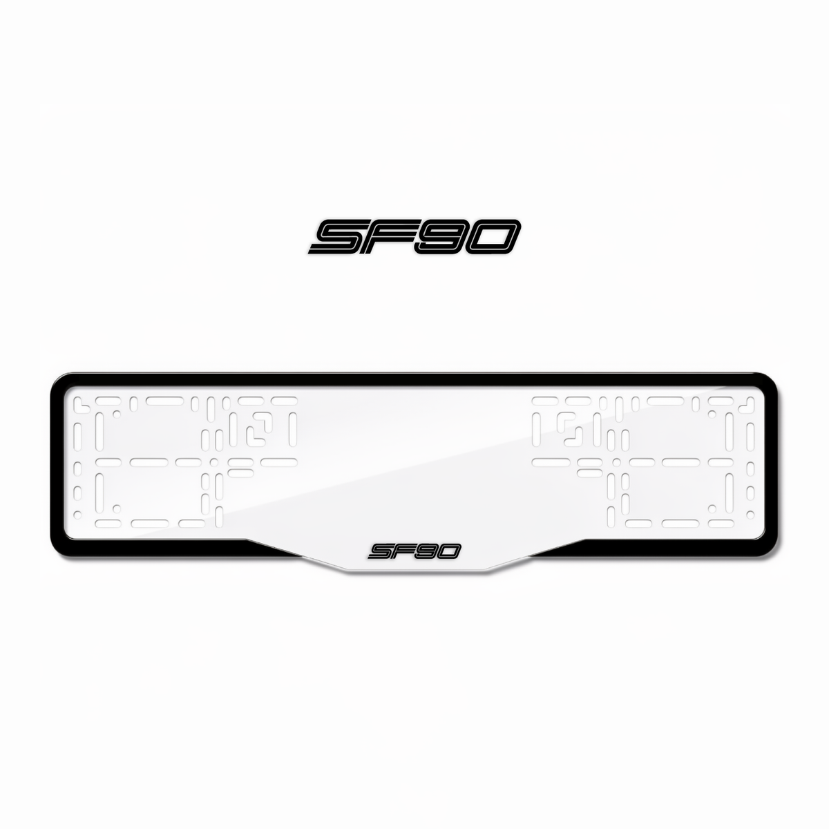 Cadres de plaque d'immatriculation SF90 - Noir - GLASS