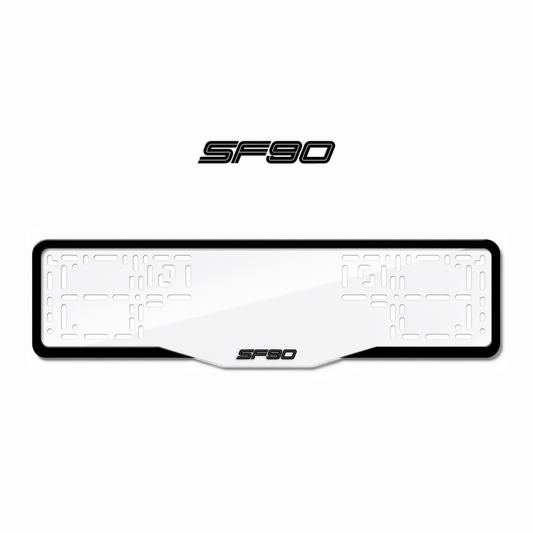Cadres de plaque d'immatriculation SF90 - Noir - GLASS