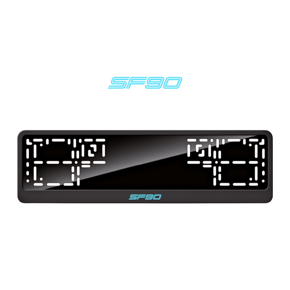 Cadres de plaque d'immatriculation SF90 - Bleu Tiffany - CLASSIC