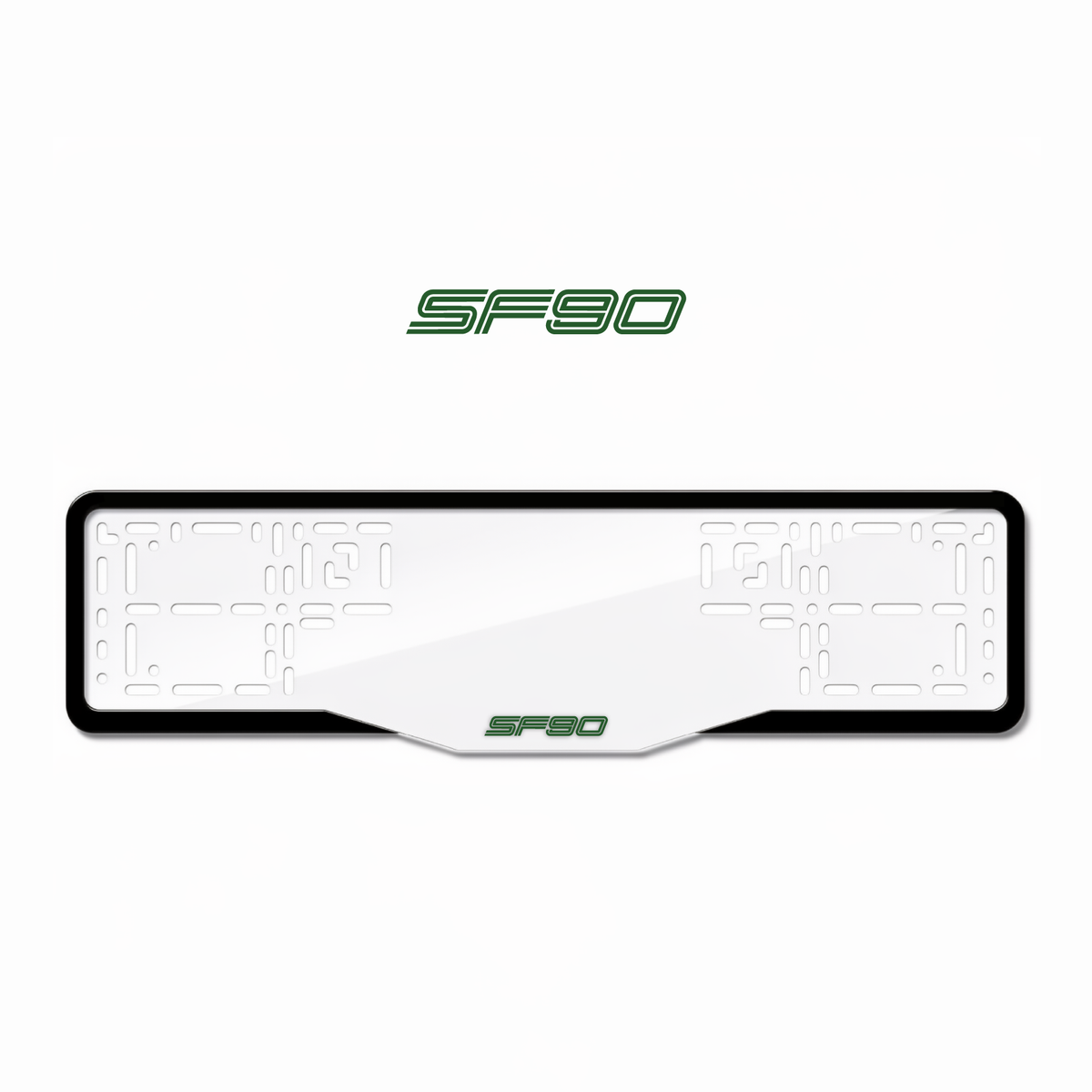 Cadres de plaque d'immatriculation SF90 - Vert - GLASS