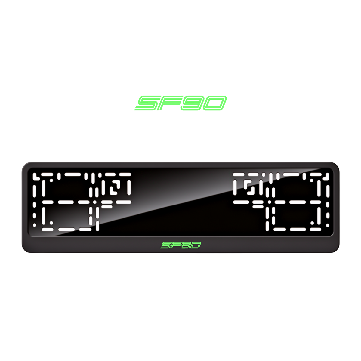 Cadres de plaque d'immatriculation SF90 - Vert néon - CLASSIC