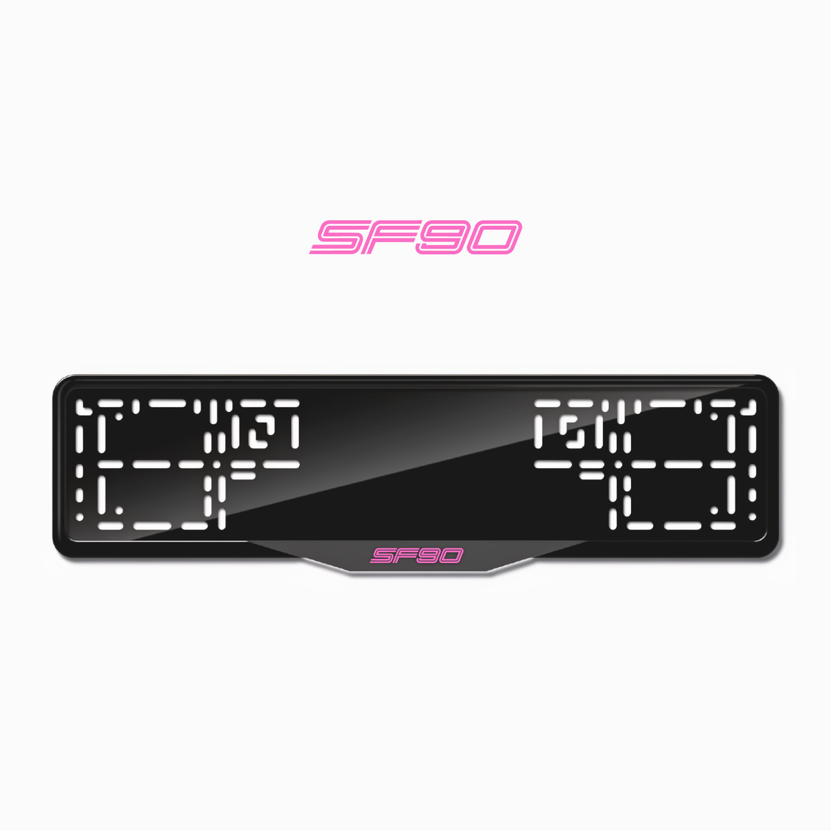 Cadres de plaque d'immatriculation SF90 - Rose - SATIN