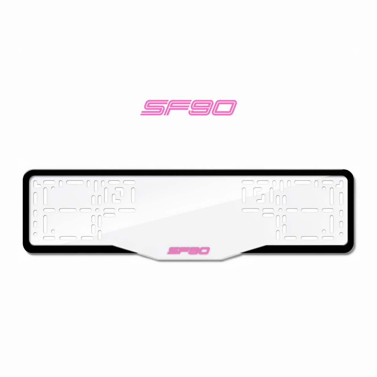 Cadres de plaque d'immatriculation SF90 - Rose - GLASS