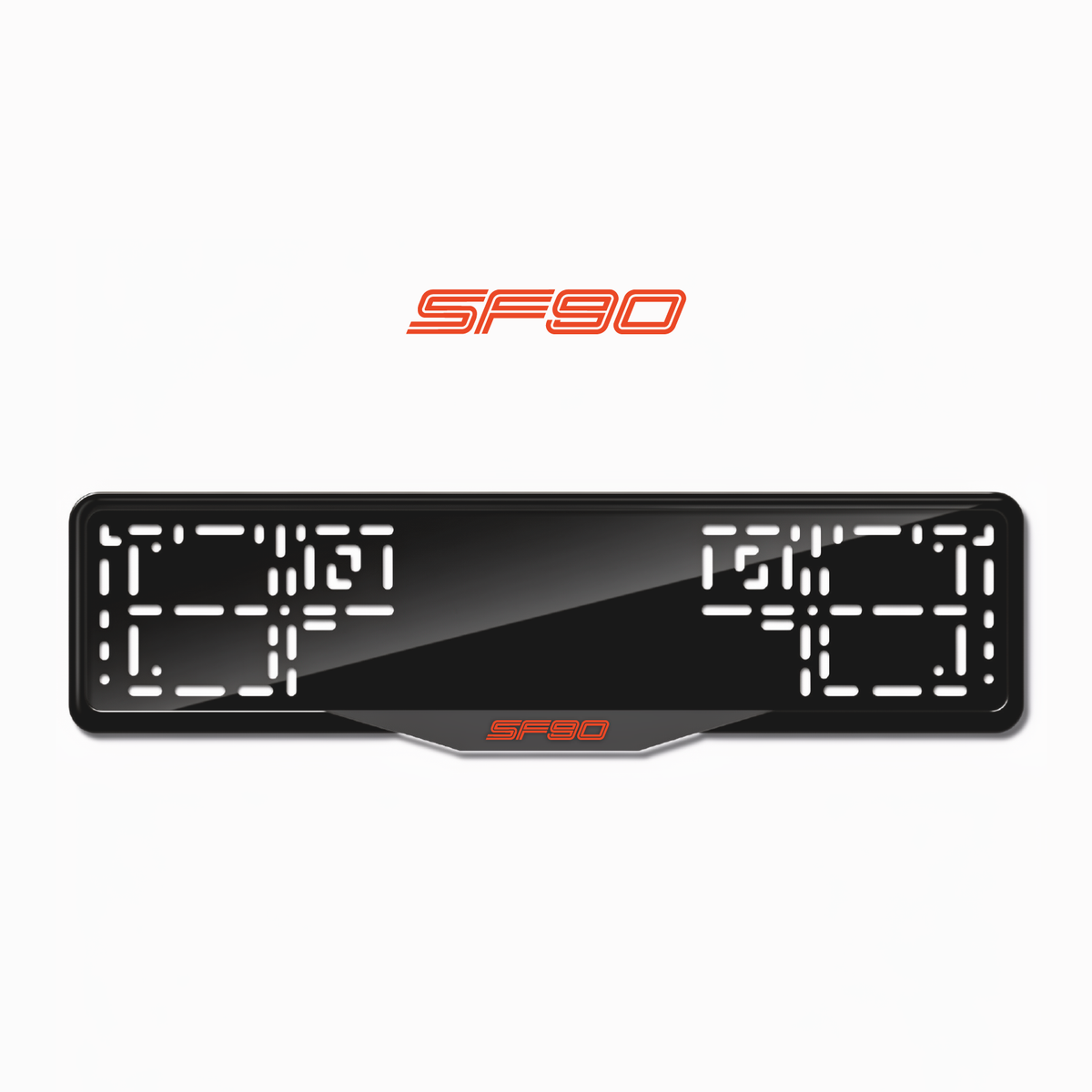 Cadres de plaque d'immatriculation SF90 - Rouge - SATIN