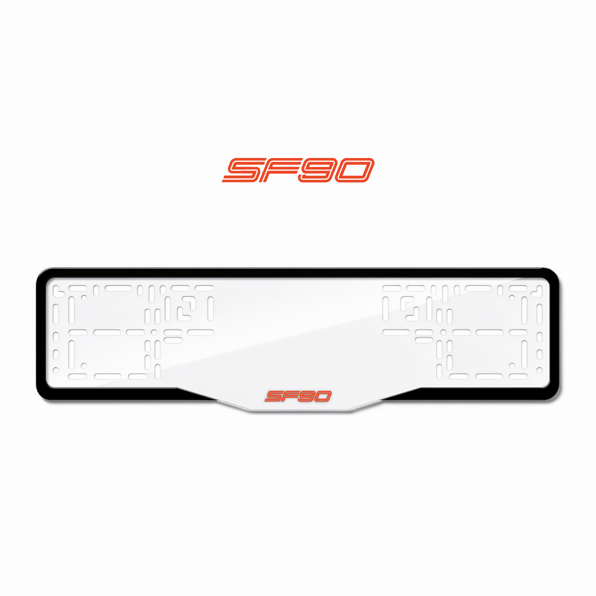 Cadres de plaque d'immatriculation SF90 - Rouge - GLASS