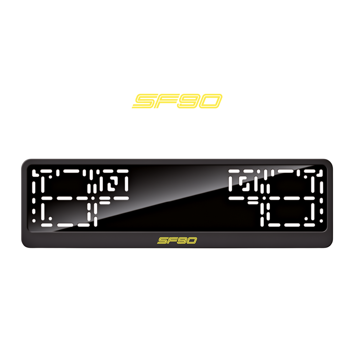 Cadres de plaque d'immatriculation SF90 - Jaune - CLASSIC