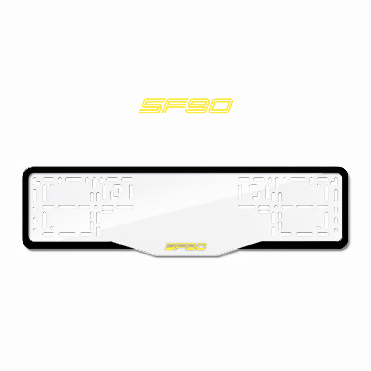Cadres de plaque d'immatriculation SF90 - Jaune - GLASS