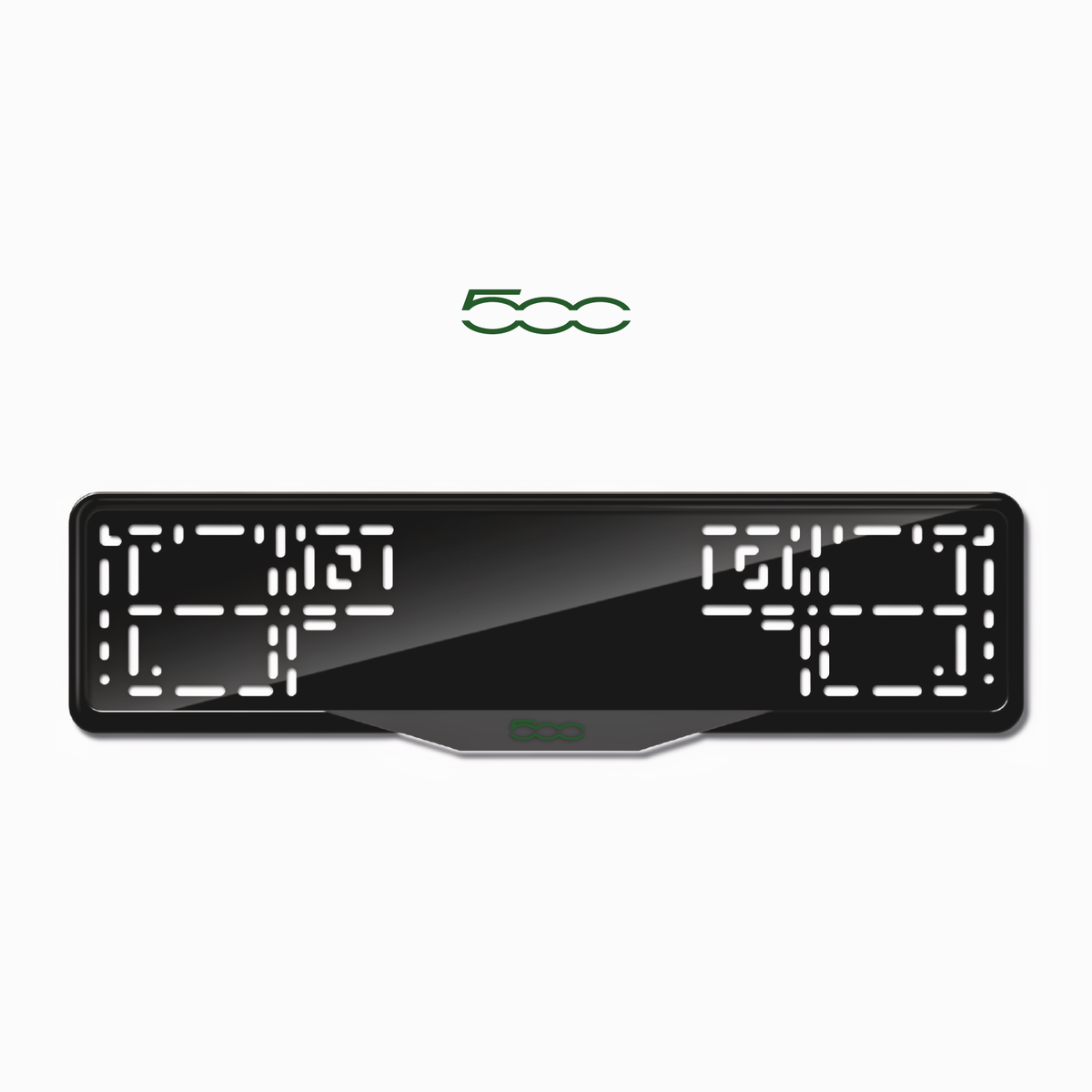 Cadres de plaque d'immatriculation 500 - Vert - SATIN