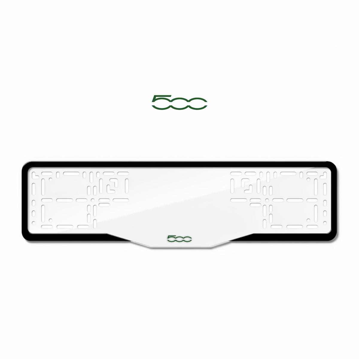 Cadres de plaque d'immatriculation 500 - Vert - GLASS