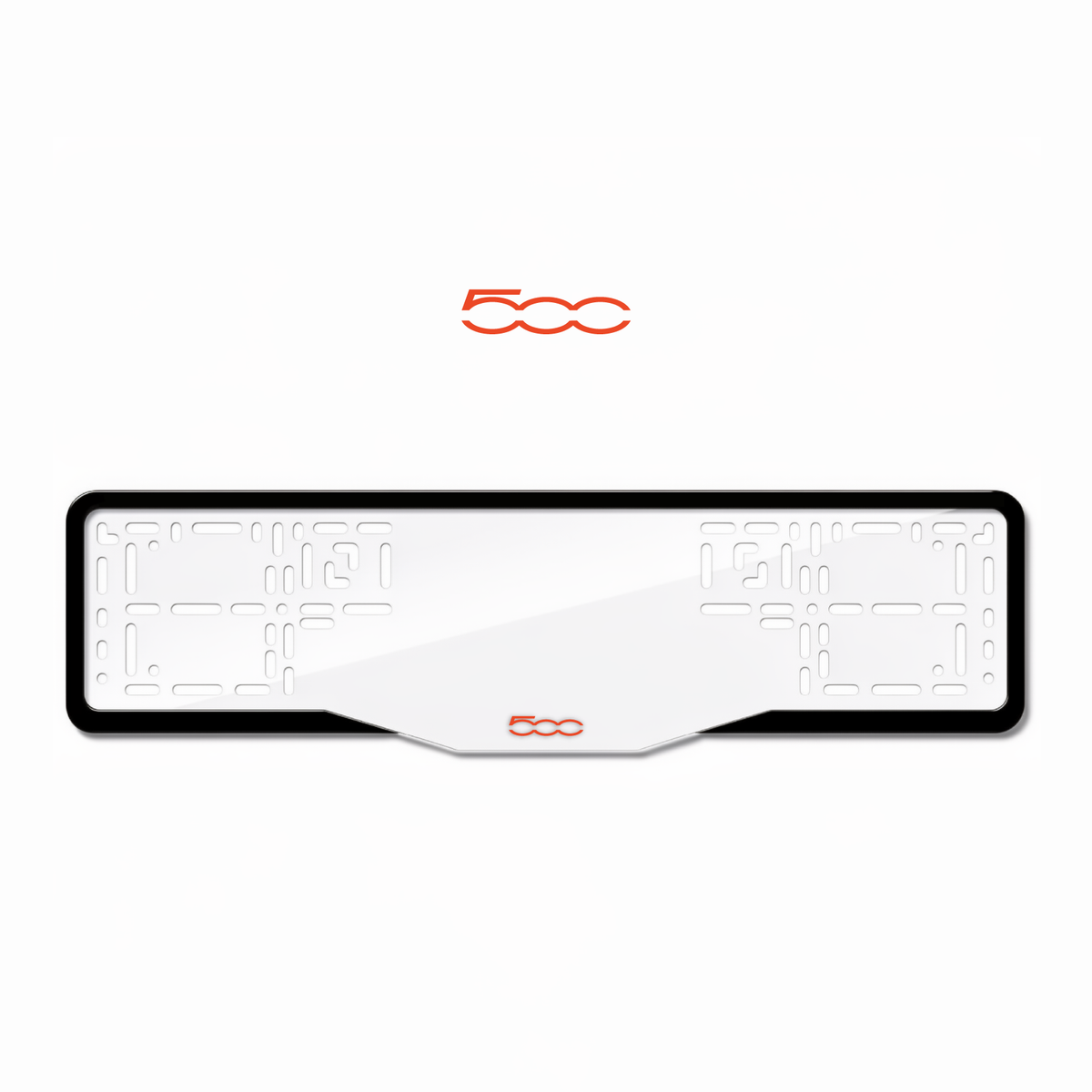 Cadres de plaque d'immatriculation 500 - Rouge - GLASS
