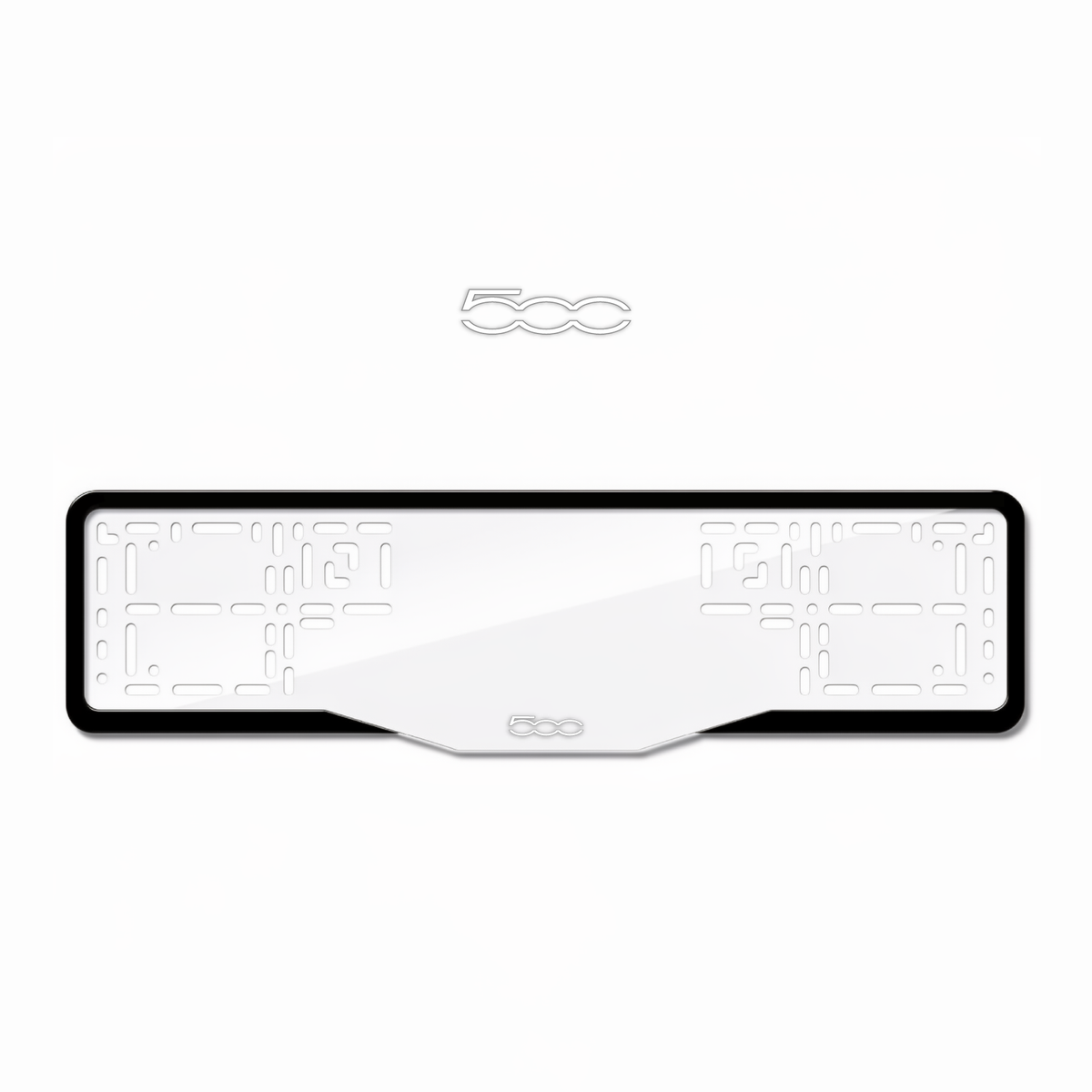 Cadres de plaque d'immatriculation 500 - Blanc - GLASS