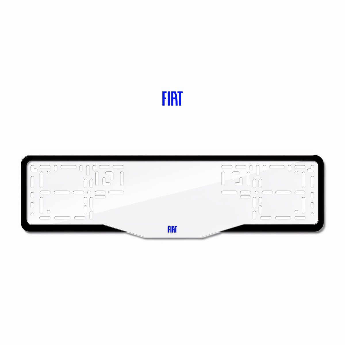 Cadres de plaque d'immatriculation Fiat - Bleu - GLASS