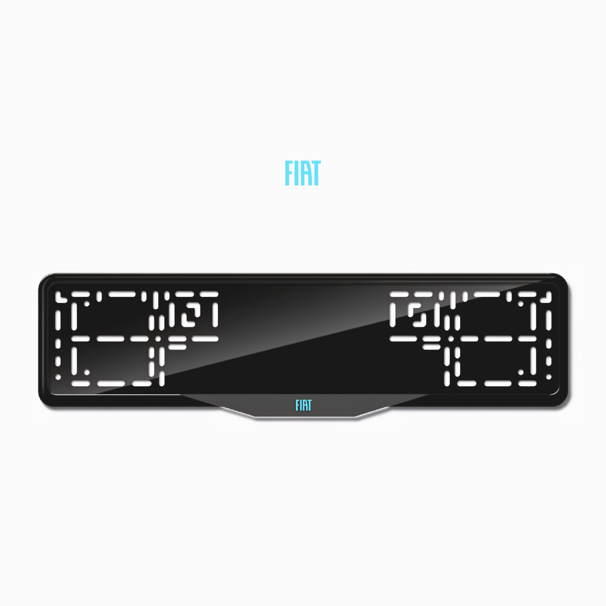 Cadres de plaque d'immatriculation Fiat - Bleu Tiffany - SATIN
