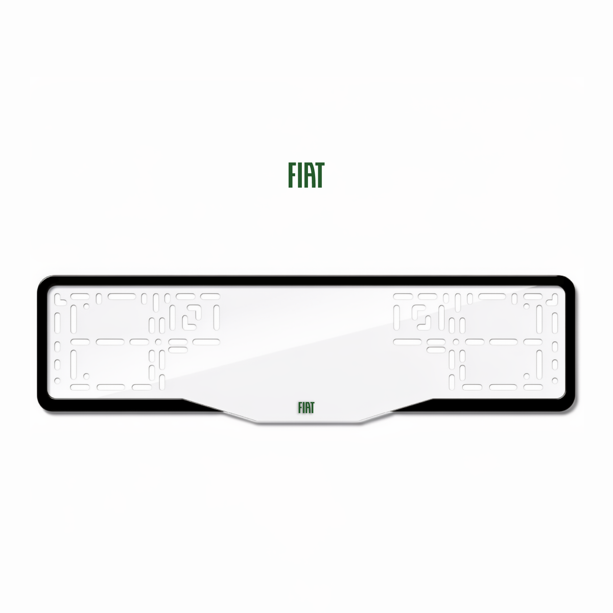 Cadres de plaque d'immatriculation Fiat - Vert - GLASS