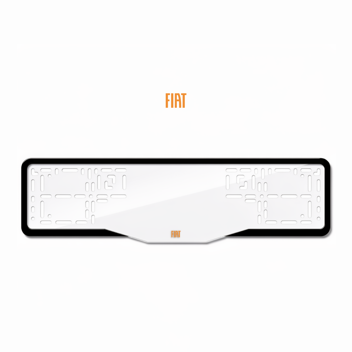 Cadres de plaque d'immatriculation Fiat - Orange Hermès - GLASS