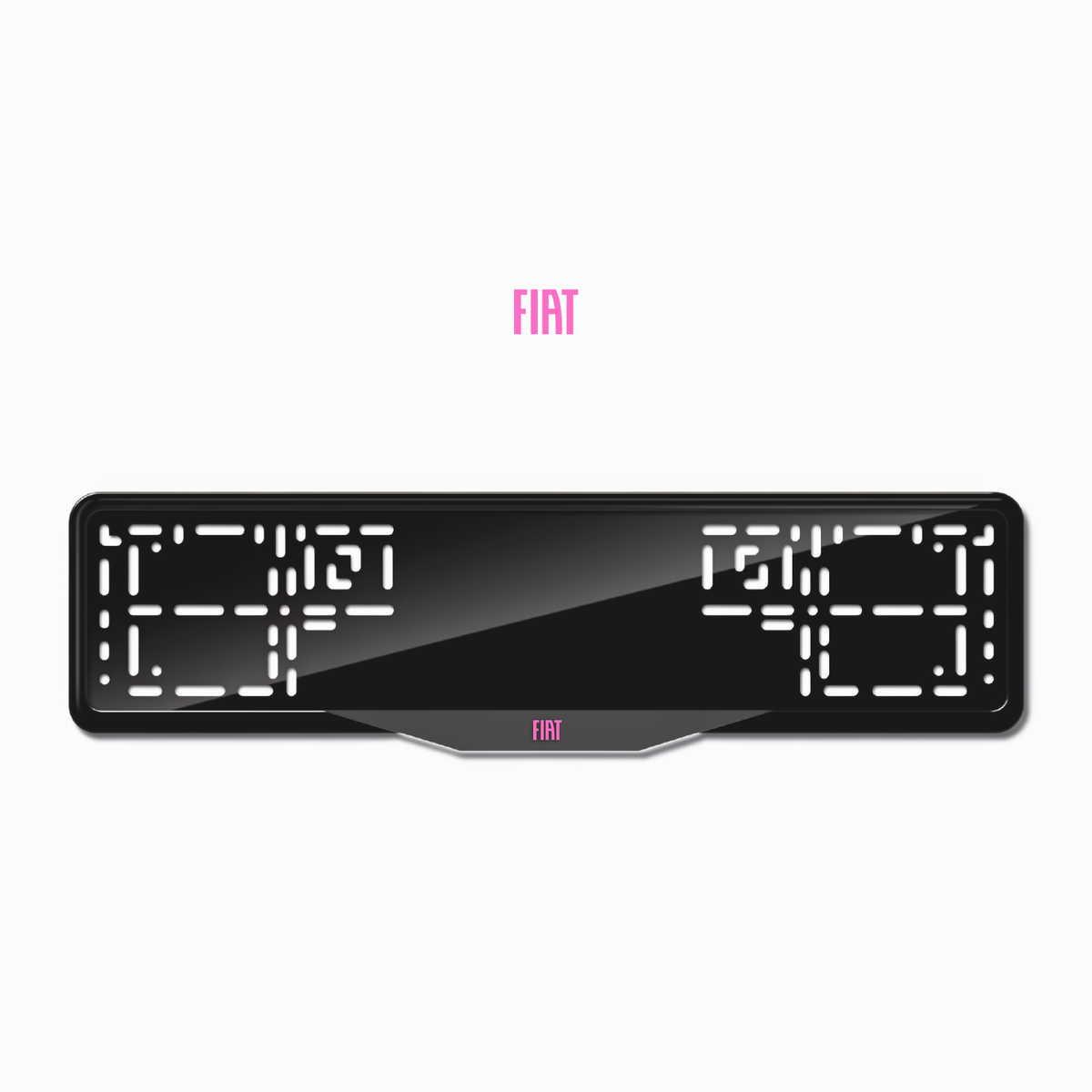 Cadres de plaque d'immatriculation Fiat - Rose - SATIN