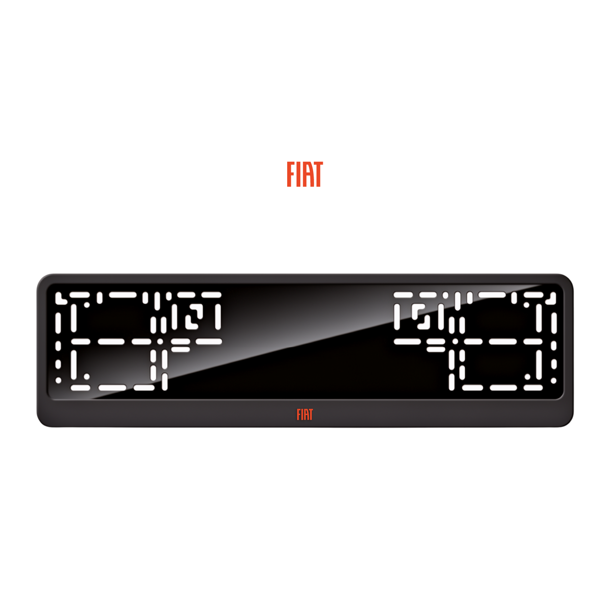 Cadres de plaque d'immatriculation Fiat - Rouge - CLASSIC
