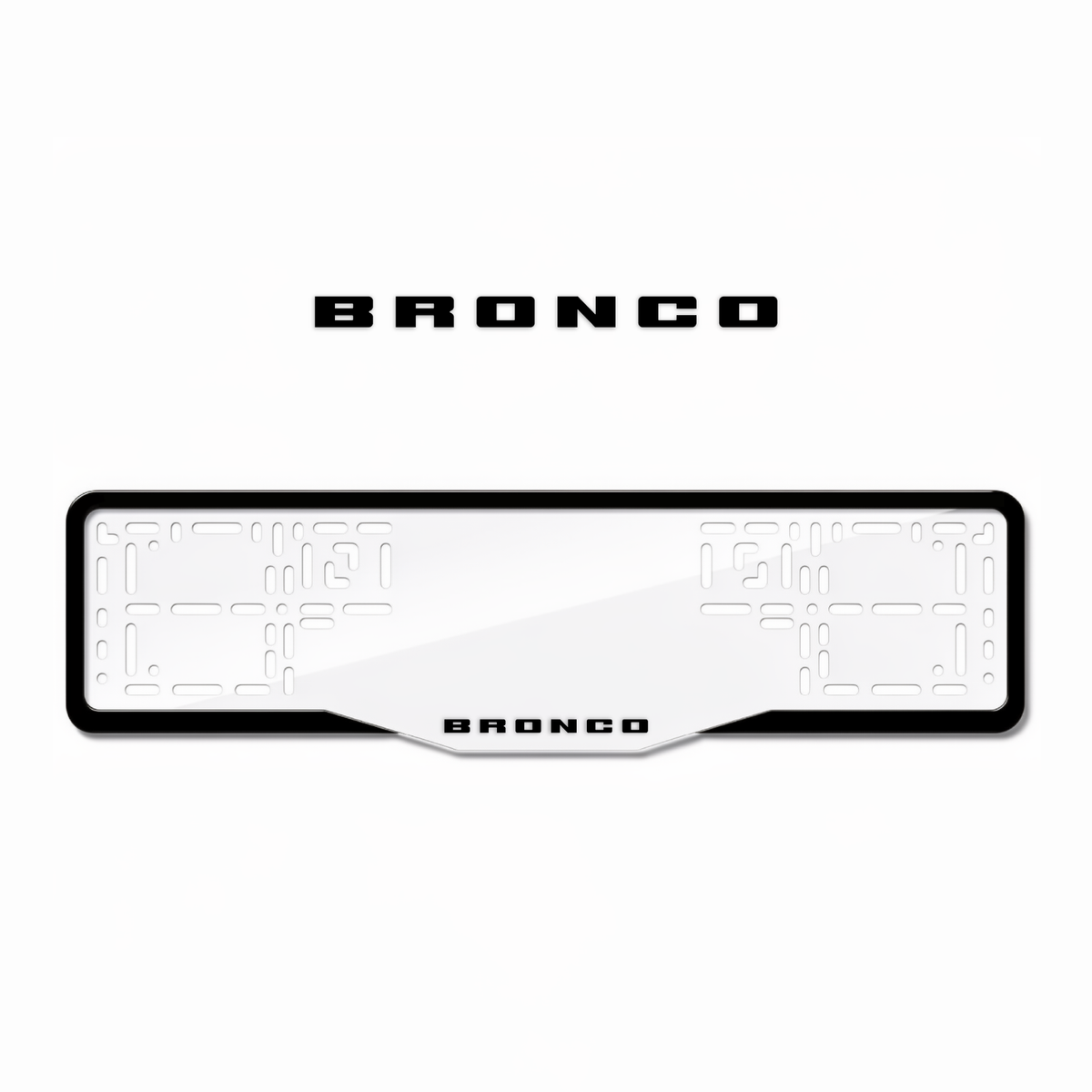 Cadres de plaque d'immatriculation Bronco - Noir - GLASS