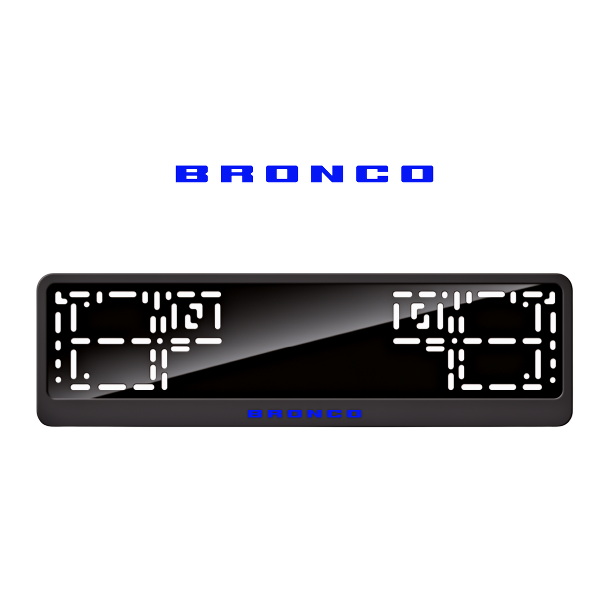 Cadres de plaque d'immatriculation Bronco - Bleu - CLASSIC