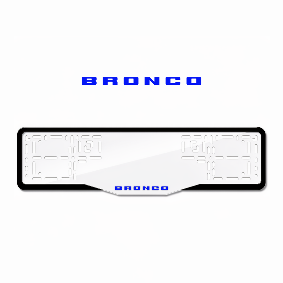 Cadres de plaque d'immatriculation Bronco - Bleu - GLASS