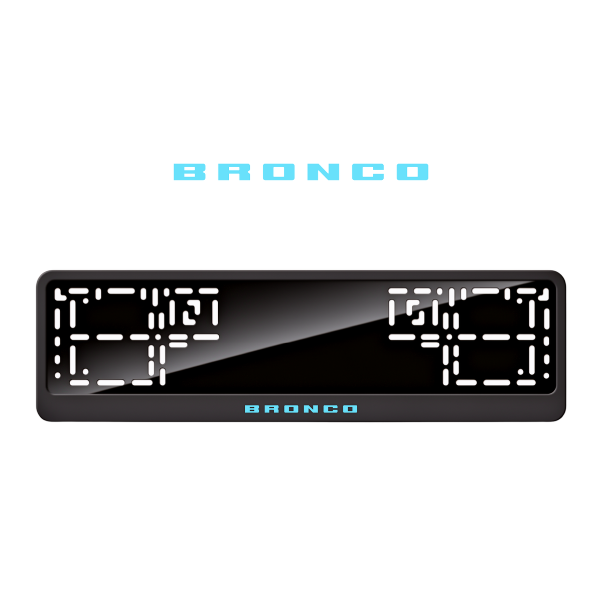 Cadres de plaque d'immatriculation Bronco - Bleu Tiffany - CLASSIC