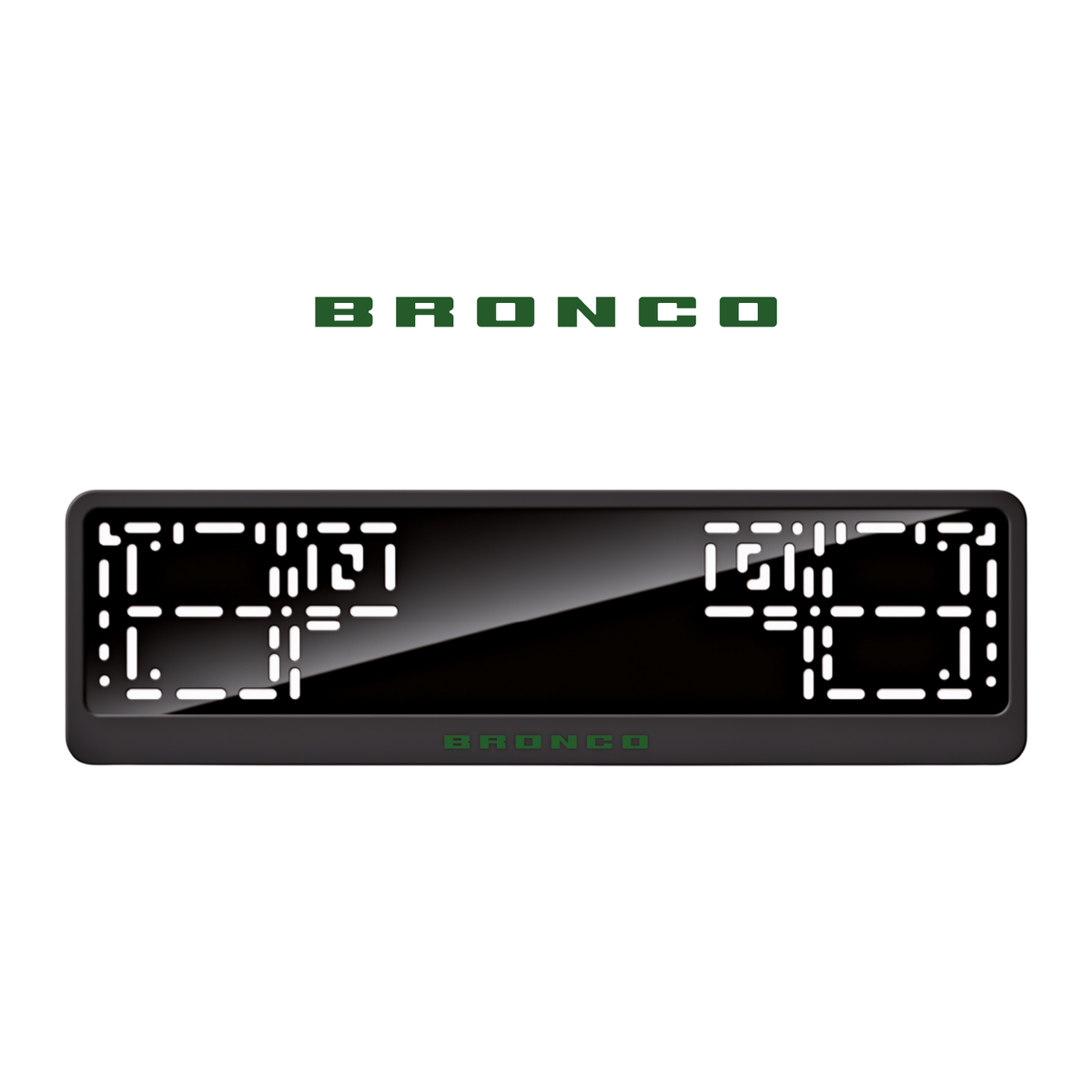 Cadres de plaque d'immatriculation Bronco - Vert - CLASSIC