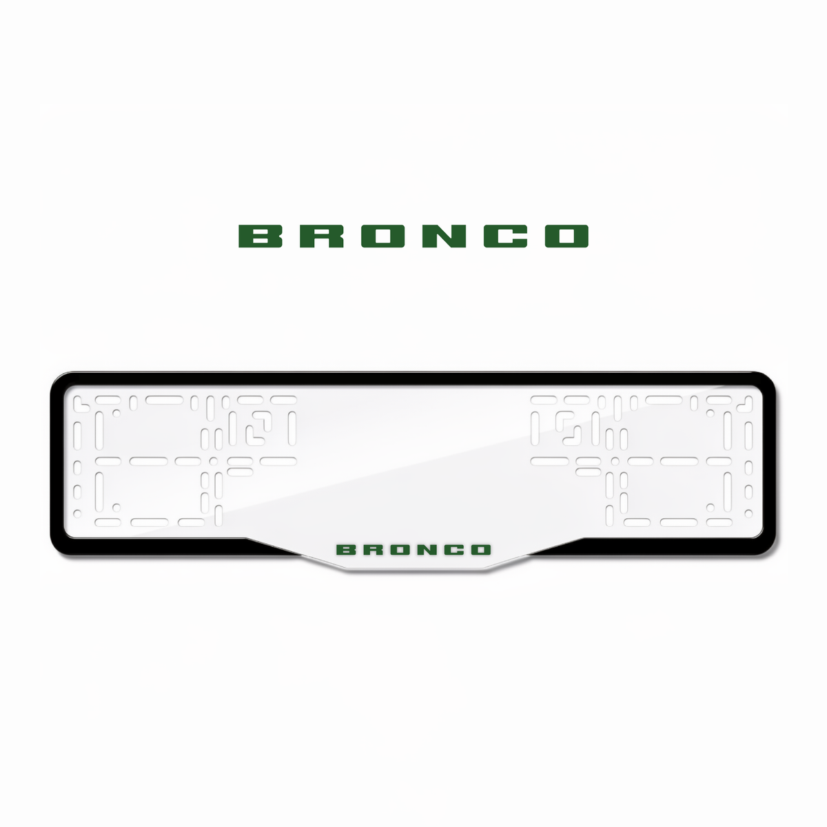 Cadres de plaque d'immatriculation Bronco - Vert - GLASS