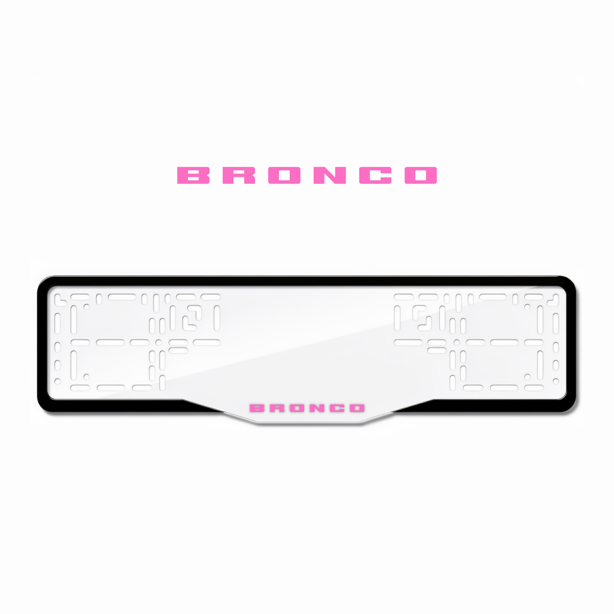 Cadres de plaque d'immatriculation Bronco - Rose - GLASS