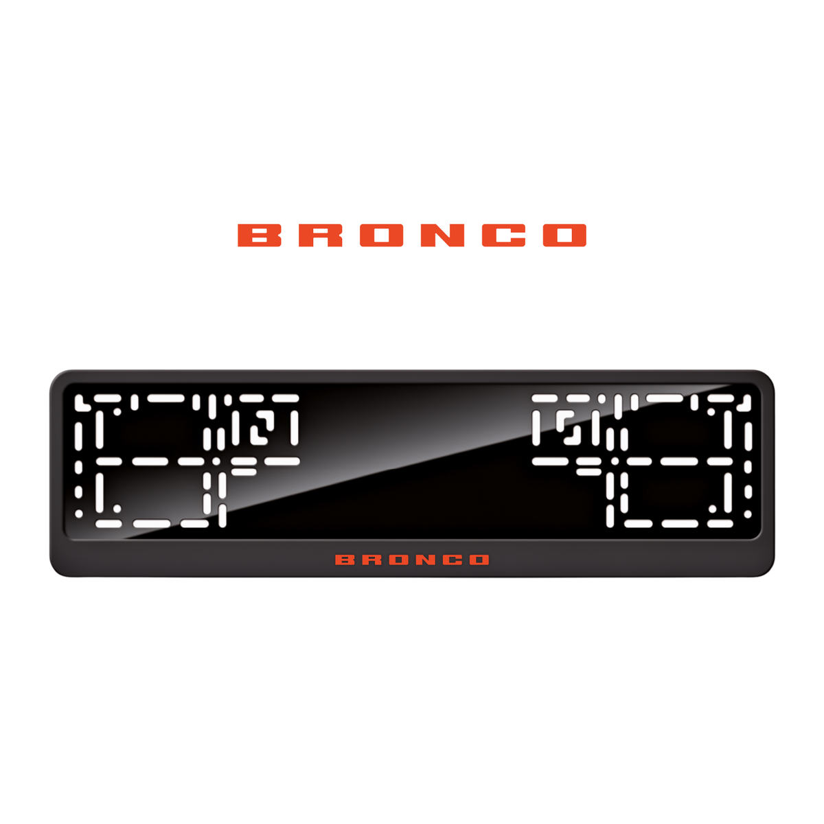 Cadres de plaque d'immatriculation Bronco - Rouge - CLASSIC