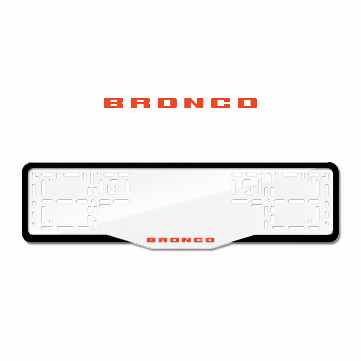 Cadres de plaque d'immatriculation Bronco - Rouge - GLASS