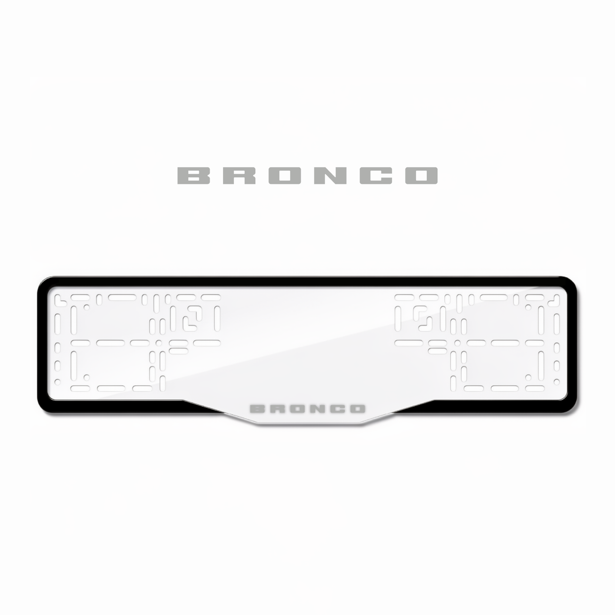 Cadres de plaque d'immatriculation Bronco - Gris - GLASS
