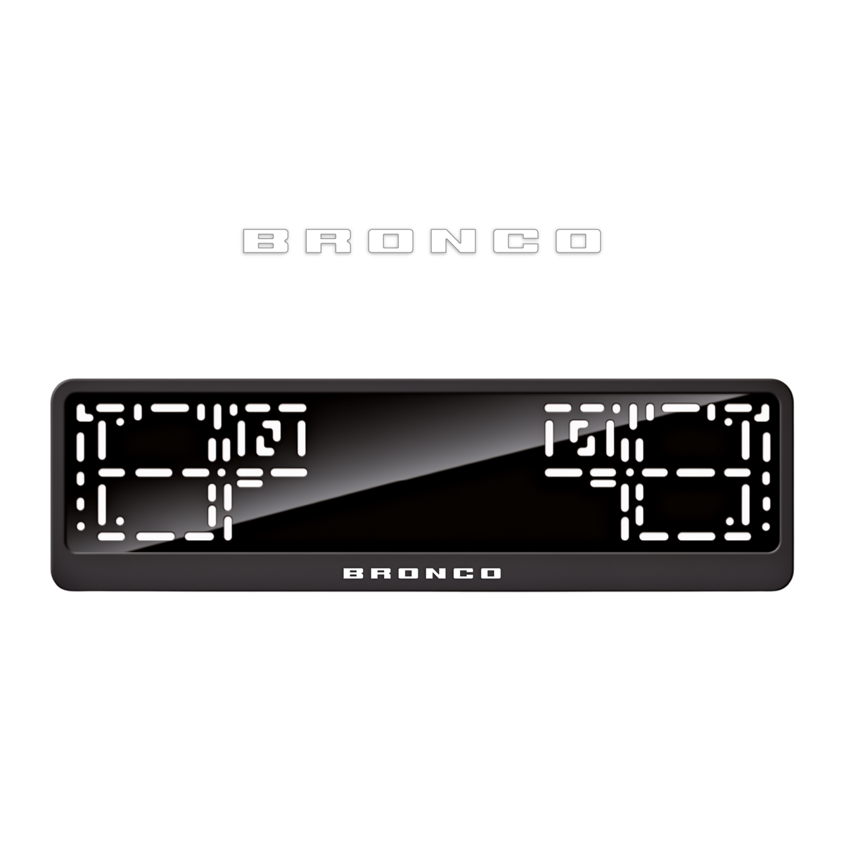 Cadres de plaque d'immatriculation Bronco - Blanc - CLASSIC