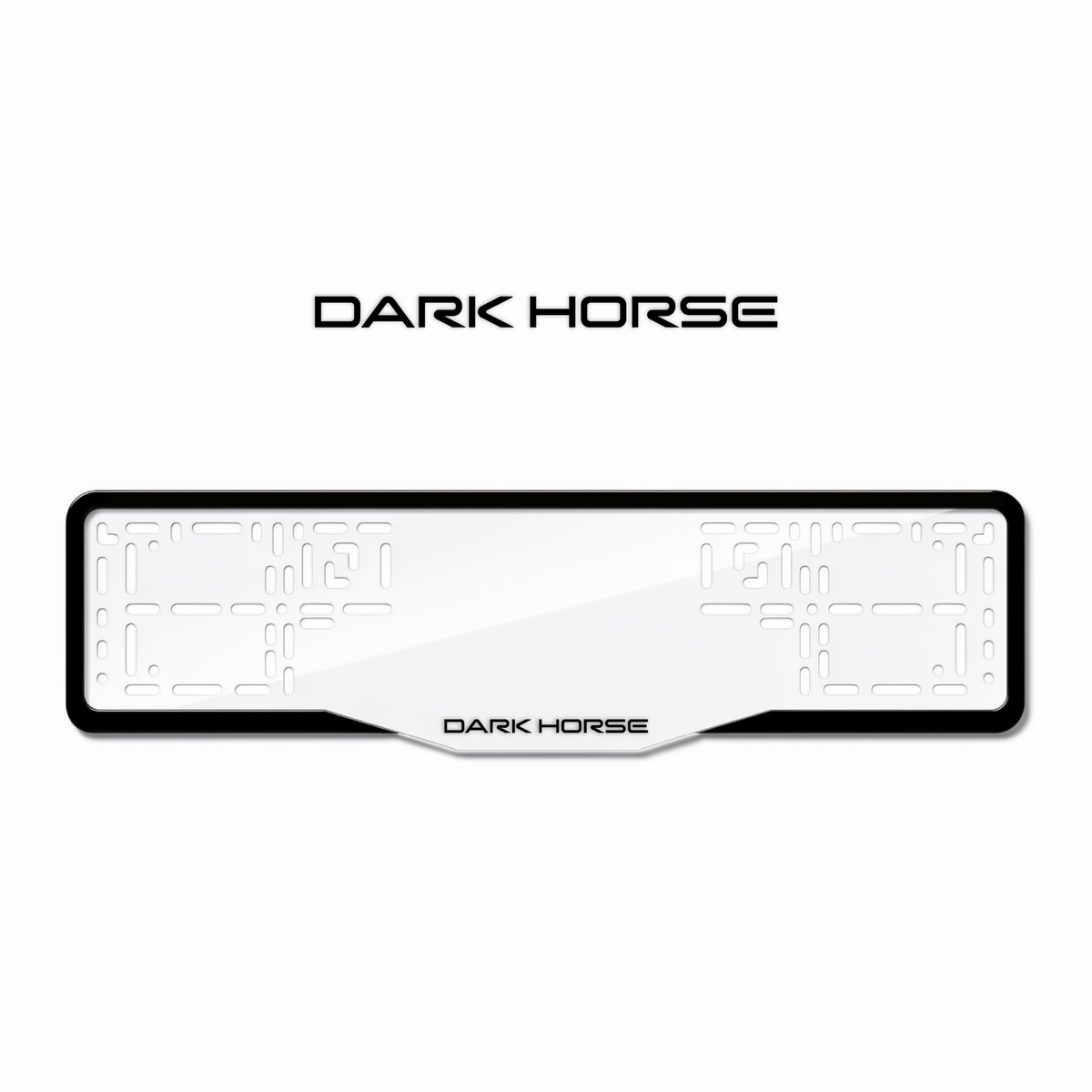 Cadres de plaque d'immatriculation Darkhorse - Noir - GLASS